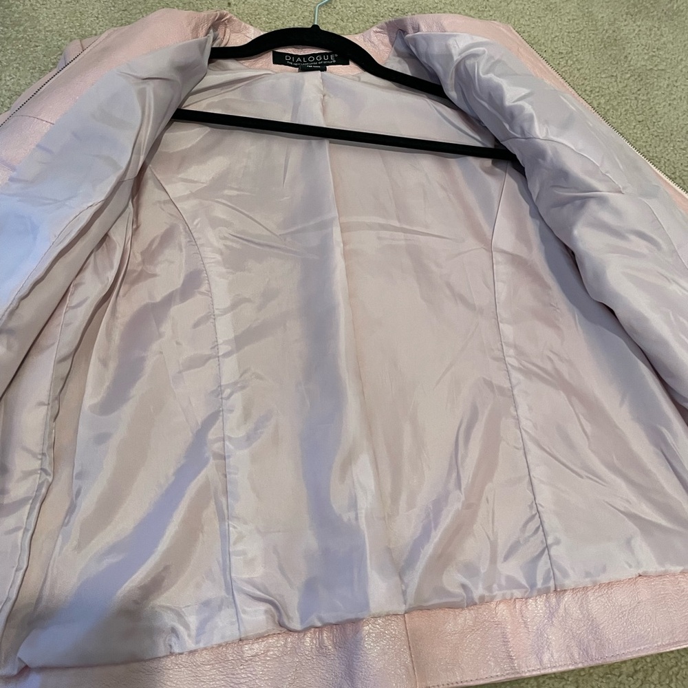 Dialogue Pink Leather Jacket - Picture 13 of 13